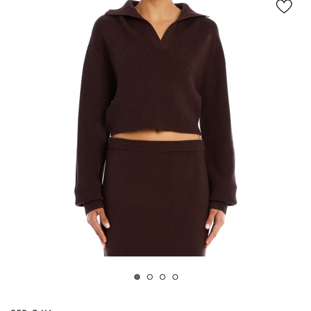 SER.O.YA
Retta Polo Collar Hooded Sweater